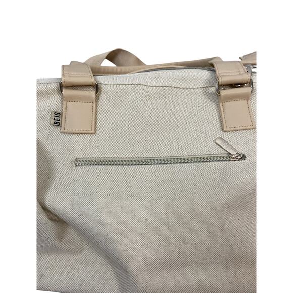 BEIS The Convertible Mini Weekender Duffel Travel Bag Shoulder Strap Beige - Picture 11 of 13